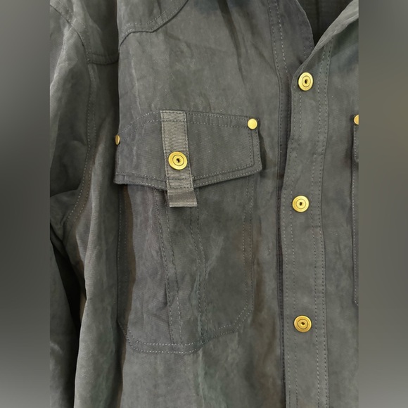 Flannel Lined Jacket Vintage Snap Button Western Rugged Outdoor Cowboy Jacket - Picture 10 of 12